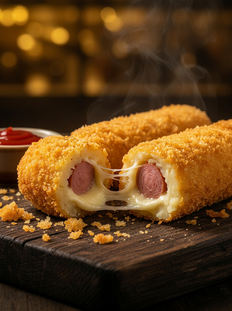 Croquete de Salsicha com Queijo